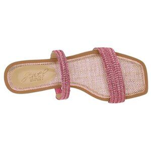 Jewel Badgley Mischka Helena Flat Summer Sandal Size 7M PINK